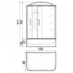 Душевая кабина River VITIM 120/80/50 МТ