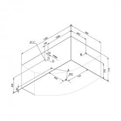Акриловая ванна Aquanet Capri 160x100 R