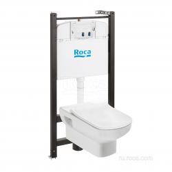 ПЭК Roca Dama Senso Pack 893104680 подвесной унитаз + инсталляция + Slim сиденье дюропласт