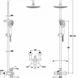 Душевая система KAISER 2060-1 Chrome