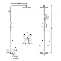 Душевая система KAISER Sonat 35182 Black