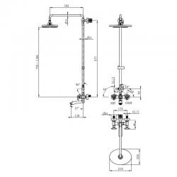 Душевая система KAISER Trio 57288 Bronze