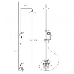 Душевая система KAISER Guss 68182 без излива