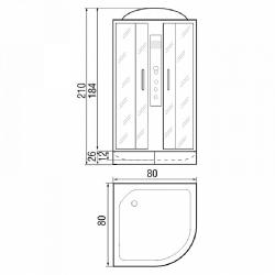 Душевая кабина River DUNAY 80/26 ТН