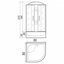 Душевая кабина River DUNAY 80/43 ТН