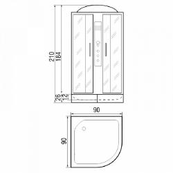 Душевая кабина River DUNAY 90/26 МТ