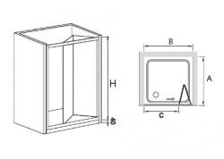 Складная душевая дверь RGW CL-21 80х185 стекло чистое