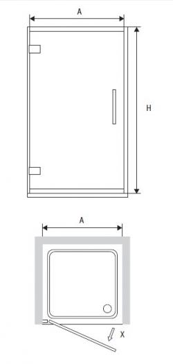 Душевая дверь RGW HO-01 80х195 стекло чистое