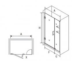 Душевая дверь RGW HO-02 100х195 стекло чистое