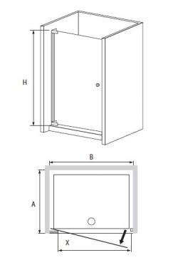 Душевая дверь RGW HO-04 70х195