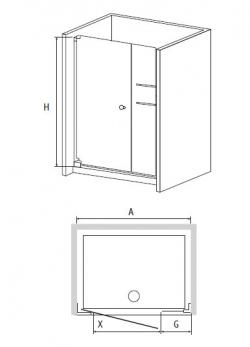 Душевая дверь RGW HO-05 130х195