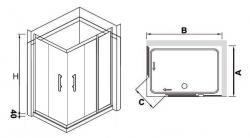 Душевой уголок RGW HO-42 (RGW HO-31 + RGW Z-41) 90х120х195