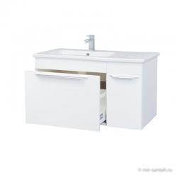 Тумба с раковиной Bellezza Альдо 80 подвесная с 1 ящ. + дверь, белый