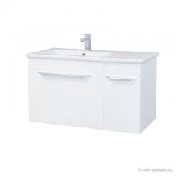 Тумба с раковиной Bellezza Альдо 80 подвесная с 1 ящ. + дверь, белый