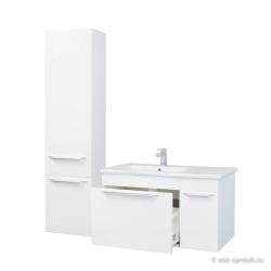Тумба с раковиной Bellezza Альдо 80 подвесная с 1 ящ. + дверь, белый