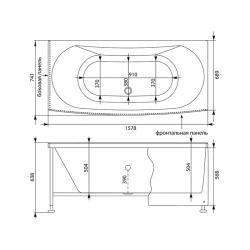 Акриловая ванна Aquanet Izabella 160x75