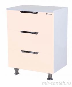 Тумба напольная Bellezza Лагуна 50 с 3 ящиками бежевая