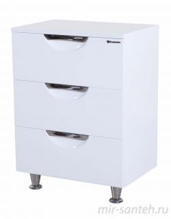 Тумба напольная Bellezza Лагуна 50 с 3 ящиками белая