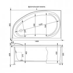 Акриловая ванна Aquanet Maldiva 150x90 L