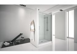 Душевая дверь Aquanet Alfa NAA6121 140, прозрачное стекло