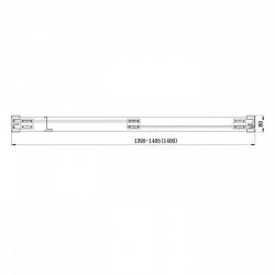 Душевая дверь Aquanet Delta NPD6122 140, прозрачное стекло