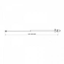 Душевая дверь Aquanet Delta NPE6121 120, прозрачное стекло