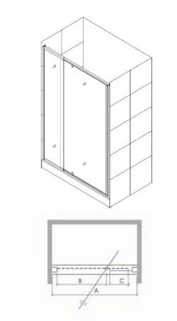Душевая дверь RGW PA-02 (970-110)х185 стекло шиншилла