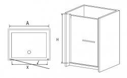 Душевая дверь RGW PA-03 90х185 стекло чистое, профиль хром