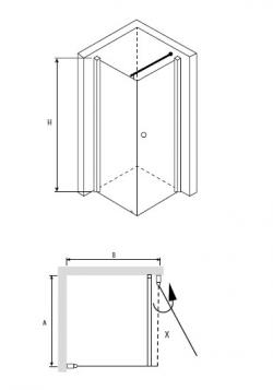 Душевой уголок PA-33 80х80х185