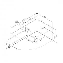 Акриловая ванна Aquanet Capri 170x110 R
