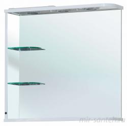 Зеркало Bellezza Рио 70 R черно-белое с сенсорным выключателем