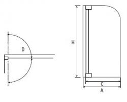 Шторка на ванну RGW SC-01 90х150 распашная
