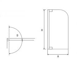 Шторка на ванну RGW SC-36 90х150 распашная, стекло матовое