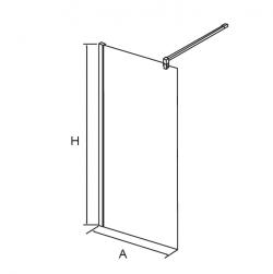 Душевая перегородка RGW WA-01 80х195 стекло чистое