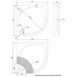 Душевой поддон Aquanet X1 90х90