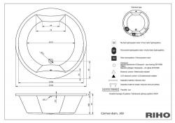 Акриловая ванна Riho  CARMEN 180х180