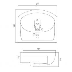 Тумба с раковиной Акватон КОЛИБРИ 45 левый