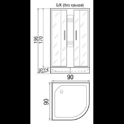 Душевая кабина River AMUR Б/К 90/26 МТ New