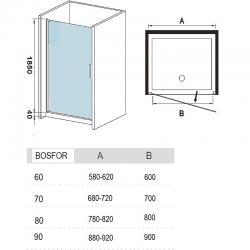 Душевая перегородка River BOSFOR 60 МТ