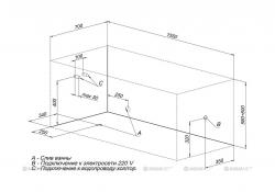 Акриловая ванна Aquanet Bright 155x70
