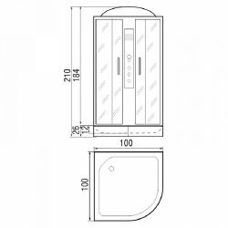 Душевая кабина River DESNA 100/26 MT