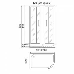 Душевой уголок River Don 100/80/26 МТ R без поддона