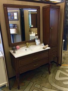 Тумба с раковиной Opadiris ФРЕСКО 100 орех с патиной