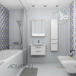 Тумба с раковиной Акватон ИНФИНИТИ 76 ясень коимбра