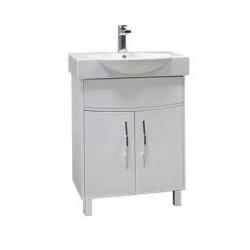 Тумба с раковиной Акватон ИНФИНИТИ 65 Н белый глянец