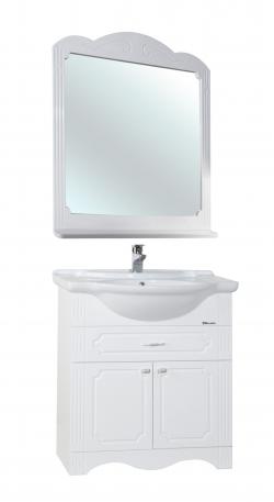 Тумба с раковиной Bellezza Кантри 75 с 1 ящ. (патина серебро)