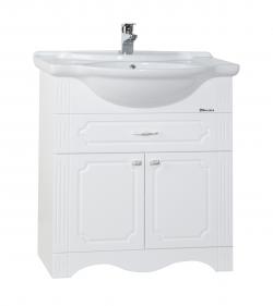 Тумба с раковиной Bellezza Кантри 75 с 1 ящ. (патина серебро)