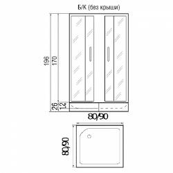 Душевой уголок River Morava 80/26 МТ без поддона