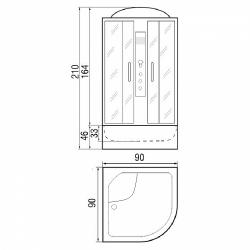Душевая кабина River NARA 90/46 МТ