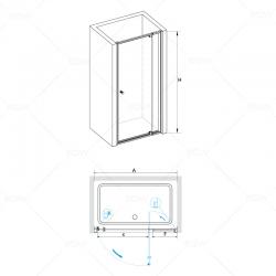 Душевая дверь RGW PA-02-B (670-80)х185 стекло чистое